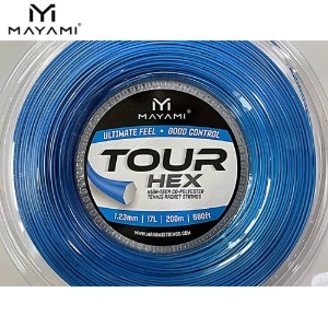 마야미 TOUR HEX 1.23mm|200m 테니스스트링 폴리테니스라켓,베드민턴라켓