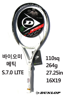 던롭 테니스라켓 바이오미메틱 S 7.0 라이트(던롭정품)테니스라켓,베드민턴라켓
