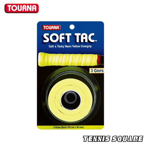투나 그립 SOFT TAC NEON YELLOW 3개입 테니스 오버그립테니스라켓,베드민턴라켓