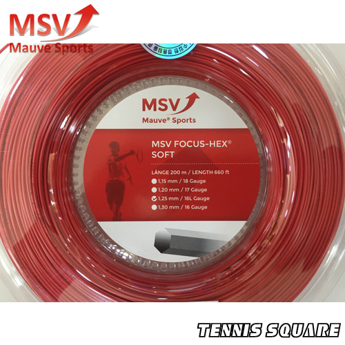 MSV 포커스 헥스 소프트 레드 1.25mm|200m 릴 스트링테니스라켓,베드민턴라켓